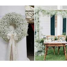 1 Stück/3 Stücke/5 Stücke weiße Schleierkraut Kunstblumen, gefälschter Schleierkraut-Strauß inklusive Plastikstängel, geeignet für Heimdekoration, Tischdekoration, DIY Blumenarrangements, Hochzeits- und Festparty-Dekorationen, Raumdekoration