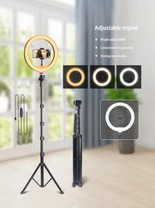 10-Zoll-Ringleuchte mit 145-cm-Stativ - DIY-Blitz und LED-Leuchte für Selfie-Leuchten, es gibt drei Farben mit 10-Grade-Dimming-Modus / USB für Fotografie und Videoaufnahmen, Foto-Selfies, Videoaufnahmen, Zoom-Konferenzen, Selfies und Outdoor-Aktivitäten
