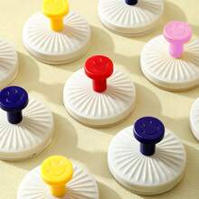 Smile Face Suction Cup Wall Hooks With No-Adhesive Installation, Heavy-Duty Bathroom Hanger For Robe And Towel, Space-Saving Durable Organizer For Vanity, Shower, Entryway, Closet And Dorm Rooms, Moisture-Resistant, Scratch-Resistant, Modern Decorative Hooks For Spa-Like Interiors, Easy-Clean, Multi-Use, Quick-Install, No-Drill Design - Multicolor - View 5