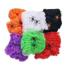 1pc Halloween Simulation Mini Spider & Cobweb, Random Style, Halloween Party Decor, Haunted House Prop, Desktop Ornament, Bar Scene Layout, Cosplay Dress Up Accessory, Festival Atmosphere Decoration For Home Yard Window Display - Multicolor - View 1