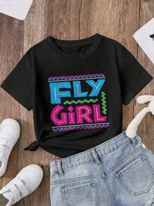 EWH EWHFly Girl 80s 90s Old School Distressed B-Girl Hip Hop T-Shirt