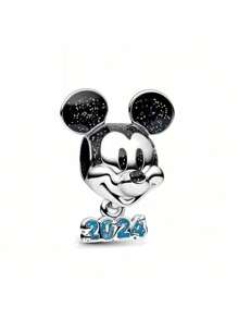 Disney Disney 100th Anniversary Enchanted Carriage Lab-Grown Rhinestone Charm Fits Bracelet Women 925 Silver Jewelry