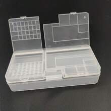 Caja de almacenamiento multifuncional para herramientas de reparación de teléfonos móviles, utilizada para recopilar componentes de placa de circuito integrado y herramientas para abrir teléfonos inteligentes, reparación de computadoras portátiles. Caja de almacenamiento de herramientas con tapa transparente, solución de almacenamiento compacta, sellada de forma segura para organizador de almacenamiento de mujeres, artículos esenciales de viaje, de vuelta a la escuela.