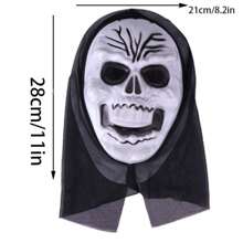 5 piezas Máscara de mascarada clásica, accesorios de broma de cara completa de color blanco puro, personaje de Halloween, props de fotografía de Set de roles, suministros divertidos para fiesta LARP, accesorio de actuación en el escenario, máscara, utilería, mascarilla divertida, disfraz, fantasma, masca aterradora