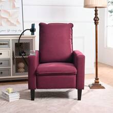 Recliner Chairs For Adults, Modern Recliner Sofa With Mobile Phone Holder/Cup Holder, Ergonomic Adjustable Single Sofa With Thicker Seat Cushion Modern Home Theater Seating For Living Room Red