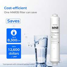 Waterdrop Remineralization Inline Water Filter, 1/4" Quick Connect Post Filter For Reverse Osmosis Filtration System, Restores Essential Minerals (1) - White - View 5