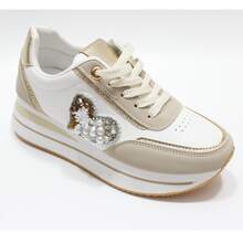 Sapatos casuais da moda feminina - Bege - Ver 2