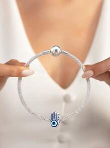 1 peça de pingente de olho de diabo azul moderno para pulseiras femininas, braceletes, joias faça você mesmo e decoração de joias combinando com roupas do dia a dia para meninas