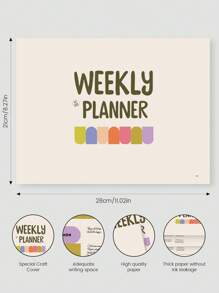 1 Pc Habit Trakcer Planner Notebook Undated 12 Months Daily Weekly Monthly Habit Tracker Journal Boost Work Productivity Health Management Skill Development And Personalized Experience, Office Use Gifts Back To School Supplies