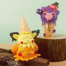 pokemon Ice Cream Series Figurine Pikachu , Duck, Beast, Sweet Cone Ornament Gift(This Has Some Flaws)
