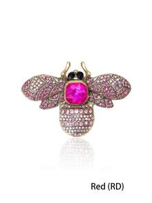 1pc Rhinestone Bee Brooch For Women,Insect Brooches,For Bag,Sweater,Coat,Hat,Shoes,Dress,Suit - Bee (5016) - View 10