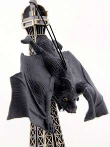 Realistic Yellow-Eyed Vampire Bat Halloween Decorations, Party Atmosphere Props, Hanging Centerpiece For Dining Table, Suitable For Garden, Tree Decorations, Spooky Halloween Night Fun, Halloween Party Decor