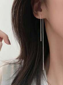 Nooxian 1 par de aretes de cobre de moda sencilla para mujer, adecuados para uso diario