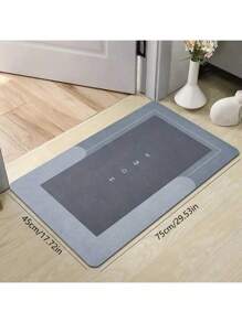 1 pièce Tapis de sol de cuisine en terre de diatomées, base en caoutchouc, surface antidérapante et résistante à l'usure, facile à nettoyer, convient pour la cuisine, la salle de bain et l'entrée