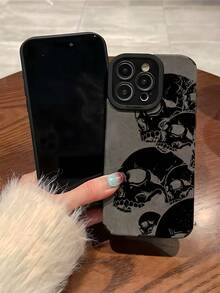 Skeleton Skull Brushed Anti-Drop Phone Case Waterproof Shockproof Scratch Resistant - Multicolor - View 2