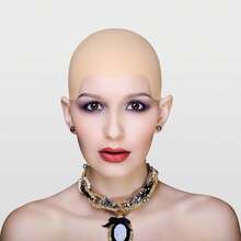 Bald Cap Halloween, 2Pcs Nylon Wig Caps 2Pcs Latex Makeup Bald Cap Adults Women Men Costume Accessory Theme Halloween Party Cosplay - Style a - View 9
