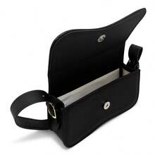 Women's Baguette Shoulder Bag - Black - View 6