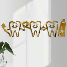 Un conjunto de lindas pegatinas decorativas de acrílico para dentistas, tridimensionales y autoadhesivas, fáciles de instalar y retirar, adecuadas para la decoración del hogar, regalos de cumpleaños y festividades, apropiadas para baños y cualquier otra decoración de pared que te guste.