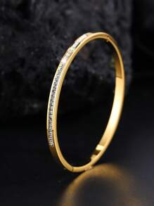 Camhanno 1 pieza Brazalete minimalista retro de acero inoxidable adecuado para uso diario de mujeres/regalo perfecto para el Día de San Valentín y Navidad para amigos