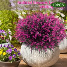 10 Bunches Artificial Plants Christmas Decorations, UV Resistant Fake Greenery For Outdoor, High-Quality Oxidation-Resistant Boston Fern Realistic Touch Lifelike Plants For Home Decor, Kitchen/Room Decor, Wall Decor Indoor/Outdoor Hanging Planters, Spring/Summer Outdoor Garden Yard Decor, Halloween Decor, Home Decor Fake Flowers, Mother's Day, Valentine's Day Decorations