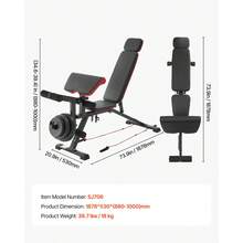 Weight Bench, 800lbs Adjustable Weight Bench Press For Full Body Workout, Exercise Sit Up Bench For Home Gym Strength Training, Flat Bench With With Leg Extension, Preacher Pad, Fast Adjustment - 800lbs - View 7
