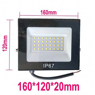 Kit Mini Refletor 100W 200W Branco Frio 6500K Smd IP65 Slim Projetor Holofote A Prova D'agua 2UN 3UN