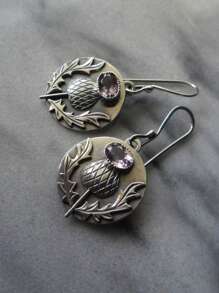 1 Pair Vintage Boho Design Earrings, Creative Unique Jewelry Accessories Gift For Women, Suitable For Daily And Festival Wear