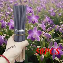 20/50 Vanilla Scented Incense Sticks, 8.66 Inches Long - Long Lasting, Natural Woody Aroma, Suitable For Home, Hotel, Party, Travel - Ideal For Yoga And Meditation, Travel Friendly, Meditation Aid | Vanilla Scent | Wooden Incense