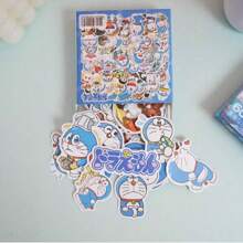 60pcs/Set Doraemon & Cartooon Cat Cute Stickers, Waterproof Stickers For Luggage, Skateboard, Guitar, Car Decoration