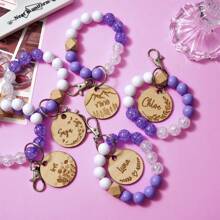 Pulsera personalizada con nombre | Grabado en inglés personalizado | Regalo creativo para parejas, mejores amigos, cumpleaños, aniversario | Accesorio de moda de estilo veraniego Ins | Regalo para mamá, novia, mejor amiga | Compra uno y llévate otro gratis (incluye una pulsera a juego de tono dorado) | Hecho de piedra de ojo de tigre, hipoalergénico