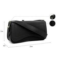 Women's Baguette Shoulder Bag - Black - View 2