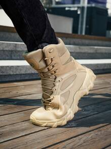 Botas negras impermeables para hombre de estilo deportivo y de desierto, para senderismo, actividades al aire libre, combate, escalada y tácticas