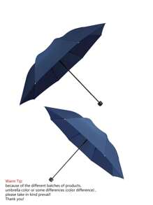 1pc Manual Folding Umbrella, 3-Fold Umbrella, High Density Impact Fabric, Solid Color Travel Umbrella, 8 Ribs, Suitable For Sunny And Rainy Days, Sunshade Umbrella, Anti-Wind And Light Rain, Water-Repellent, Rainy Season Waterproof, Simple Business Umbrella, Unisex, Single-Person Umbrella, Rainy Day Gift, Advertising Umbrella, Wedding Photo Umbrella, Compact And Lightweight, 3 Color Options (Black, Burgundy, Navy Blue)