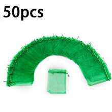 Pack Of 100 Gift Organza Bags Light Green