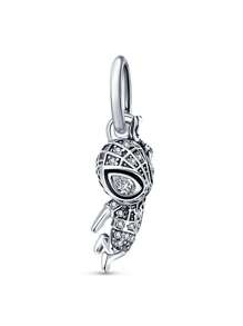 Disney Disney 100th Anniversary Enchanted Carriage Lab-Grown Rhinestone Charm Fits Bracelet Women 925 Silver Jewelry