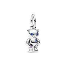 Disney Dije de carruaje encantado con diamantes de laboratorio, apto para brazaletes, joyas de plata de ley 925 para mujer, conmemorativo del 100th Aniversario de Disney