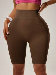 Quần short xe đạp nữ 3 chiếc, nâng hông màu đào, quần áo mùa hè, quần short Bermuda, quần short thể thao & ngoài trời - Nhiều màu - Xem 2