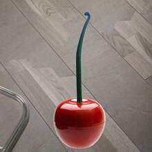 1 szt. Szczotka toaletowa wiśniowa, długa rączka do użytku domowego, miękka szczotka toaletowa, zestaw plastikowych szczotek do czyszczenia, odpowiednia do łazienki/hotelu