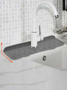 1pc Silicone Drain Mat, Kitchen & Bathroom Faucet Anti-Splash Sink Drain Mat