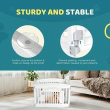 Dog Playpen 4 Panel 24" Plastic Exercise Pen With Door Small Puppy/Medium Dogs Animal Pet For Outdoor, Garden, Yard, RV Camping,White - White - View 4