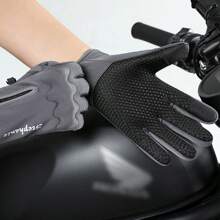 1 Paio di guanti ciclismo invernali, guanti da sci per esterni, imbottitura in pile caldi e spessi, compatibili con touchscreen, antifreddo per uso casual quotidiano, unisex