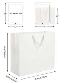 5 Stücke/10 Stücke/Anzug Tasche, Geschenktüte mit Marmoroptik, Geburtstagsgeschenktasche, Feiertags Kraftpapier Außenverpackung Tasche, vertikale weiße Kraftpapier Papiertasche, Party Zubehör hochwertige farbige Geschenkverpackungstasche für Kosmetik, Schmuck, Halsketten, Ringe