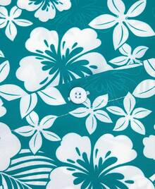 Big And Tall Men's Hawaiian Shirt - Short Sleeve, Tropical Floral Button Down Casual Summer Beach Shirthalloween - 綠色雞蛋花 - 查看 10