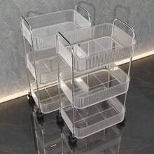 1 Xe đẩy đa năng bằng Acrylic có bánh xe - Xe đẩy sắp xếp đồ đạc, thích hợp cho văn phòng, nhà bếp, phòng tắm - Chất liệu PMMA bền bỉ với bánh xe trơn tru - Nhiều màu - Xem 3