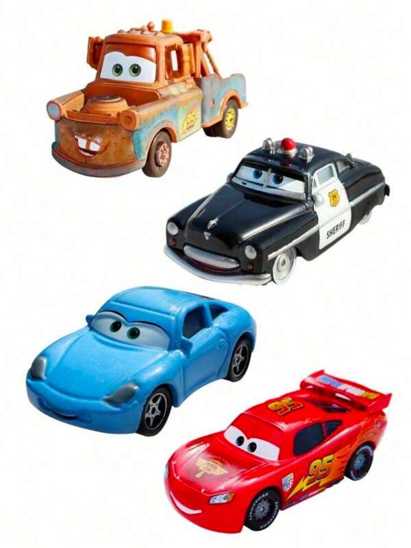 Disney 1Pc Disney Cars Sally Mater Sheriff Michael Wallis Collectible Car Model - Durable Metal Construction Weather-Resistant Push Action Perfect For Desktop Display (Some Parts May Be Random) 