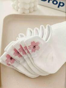 5 pares de calcetines versátiles para mujeres transpirables y que absorben la humedad, envío aleatorio