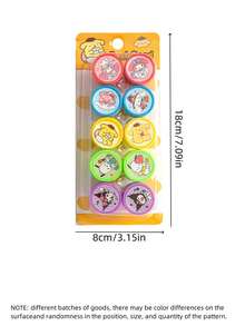 Sanrio 10/20/30pcs Sanrio Stamp Set - Cute For Kuromi, For Cinnamoroll & Friends Designs - Washable, Ideal For Paper Crafts, Scrapbooking, Notebooks, And Gift Decorations, Notebook Accessories | Playful Design | Washable Ink