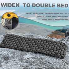 Lightweight 5cm Inflatable Camping Mattress With Pillow | Ultra-Portable & Combinable For Multi-Person | Quick Deflate For Backpacking, Tent Camping & Outdoor Adventures