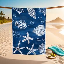 1pc Microfiber Beach Towel - Quick Dry, Absorbent, Suitable For Adults, Travel, Summer, Sports, Swimming, Pool, Yoga, Camping, Printed Pattern, Beach Essentials, Beach Accessories, Pool Float - Multicolor - View 43