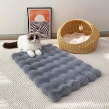 1pc Soft Fluffy Pet Mat - Comfortable, Washable, Rectangular Cushion Suitable For All Seasons, Cream Color, Lightweight And Fade Resistant, Perfect For Indoor Pets Or Small Animals, Pet Bedding | Quilted Pet Pad, Decorative Rug, Bedroom Decor, Small Rug, Carpet, Home Decor, Living Room Rug, Small Living Room Rug, Bedroom Rug, Living Room Home Decor, Outdoor Rug, Washable Rug Back To School